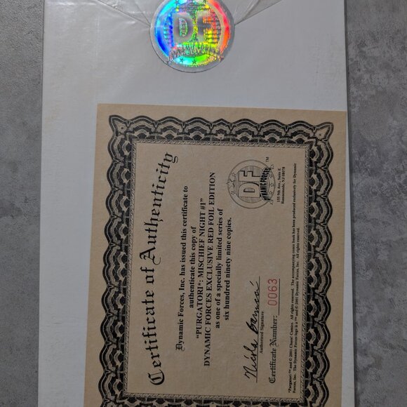 Purgatori Mischief Night 1 Red Foil DF Ed Lim 063/699, Chaos Comics With COA - Picture 3 of 8